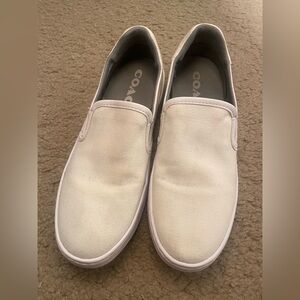COACH 🤍 women’s White Slip-On Shoes